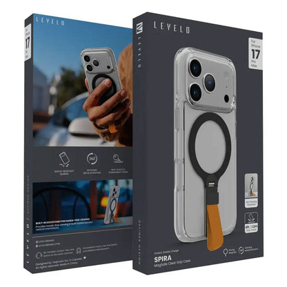 Levelo Spira Magsafe Grip Case designed for the iPhone 17 Pro