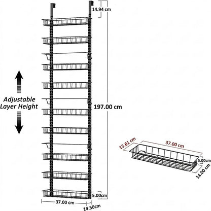 Over Door Storage Rack Organiser