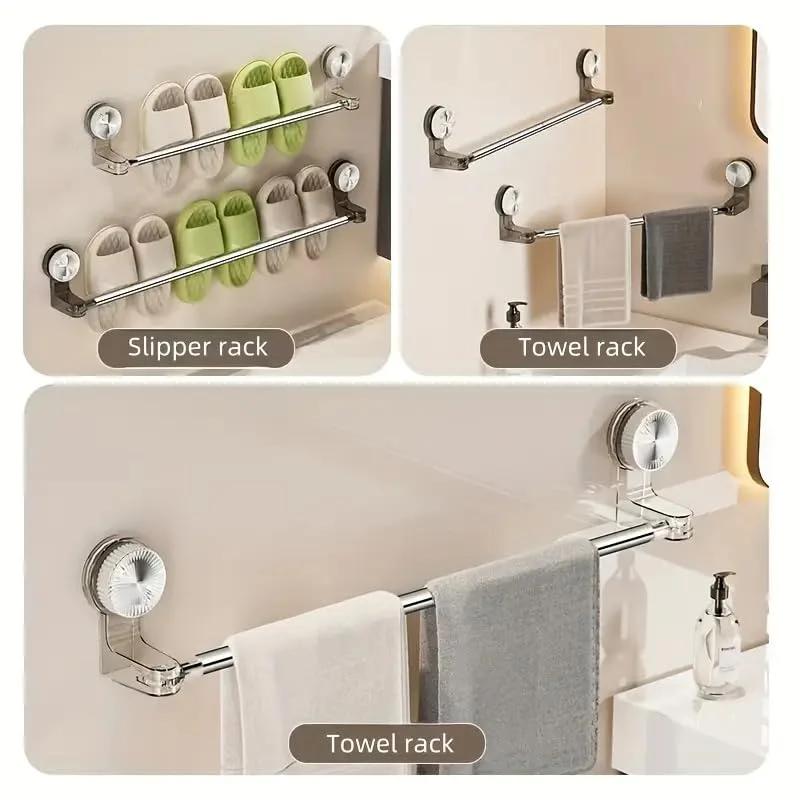 Rotating Retractable Suction Hook Bathroom Hanger Organiser