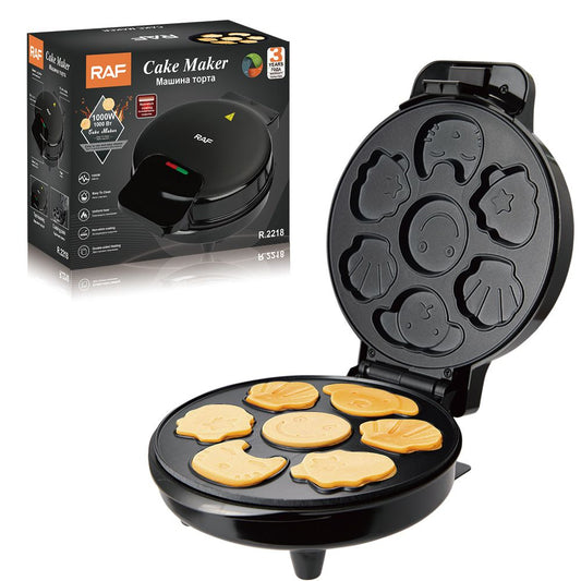 RAF 1000W Electric Cake Maker Multi Shape Cookie Maker R2218