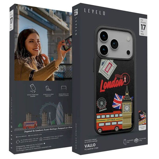 Levelo Vallo PU Leather Case for iPhone 17 Pro/Pro Max