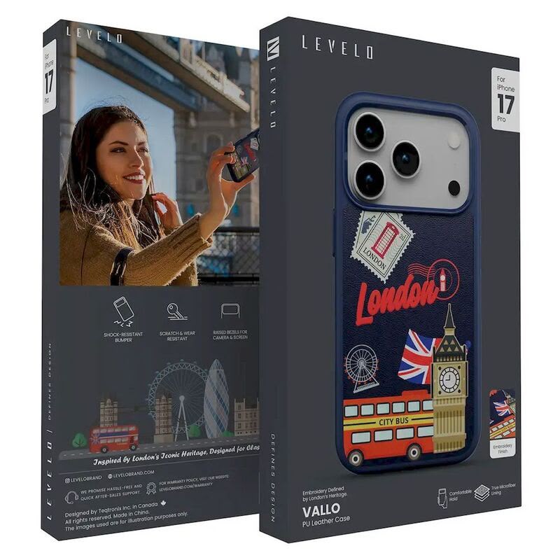 Levelo Vallo PU Leather Case for iPhone 17 Pro/Pro Max