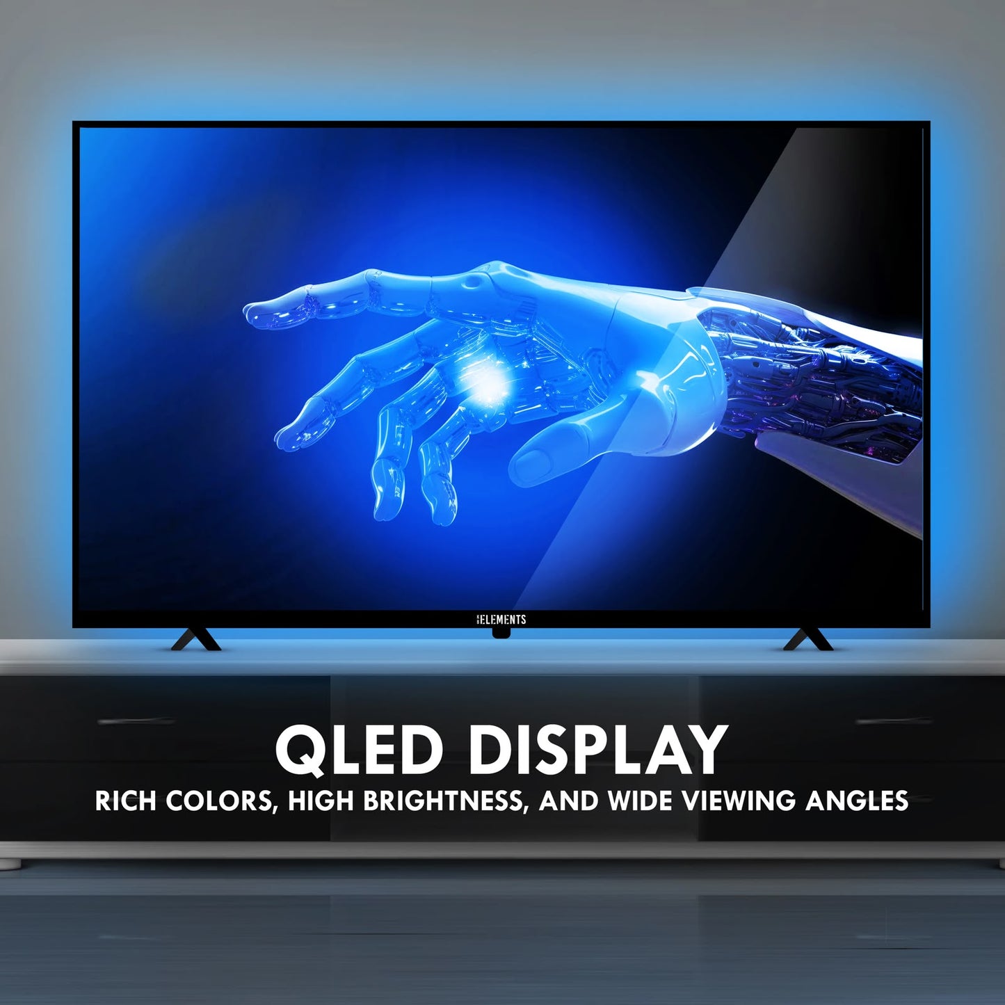 KB Elements 43-Inch QLED UHD 4K HDR+ Smart Frameless TV with WebOS