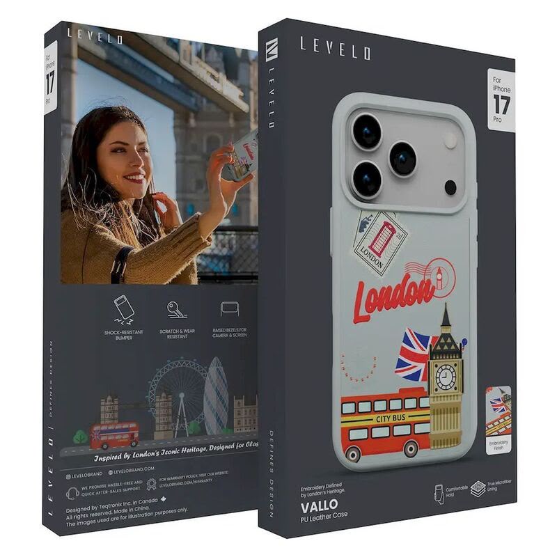 Levelo Vallo PU Leather Case for iPhone 17 Pro/Pro Max