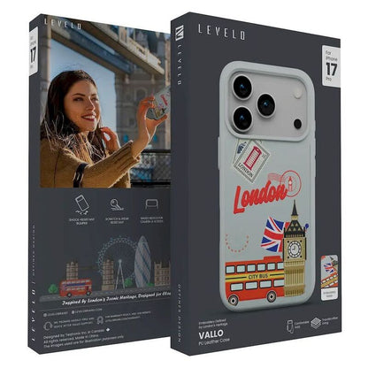 Levelo Vallo PU Leather Case for iPhone 17 Pro/Pro Max