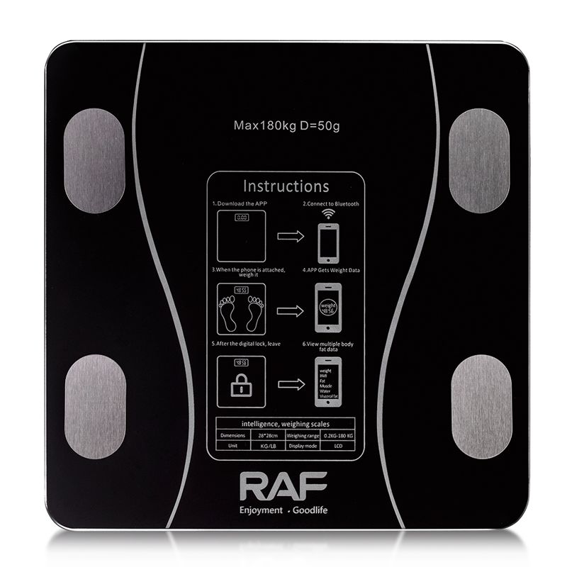 RAF Electronic Floor Scale, Maximum 180 kg R10034