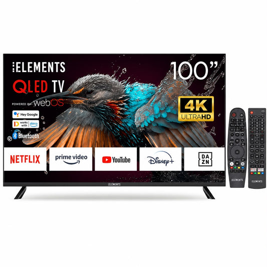 ELEMENTS 100″ QLED UHD 4K HDR+ TV SMART ALUMINUM