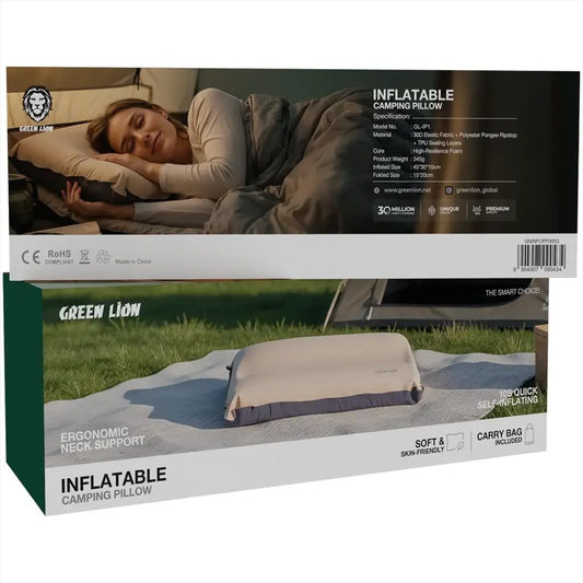 The Green Lion Inflatable Camping Pillow